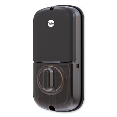 Yale Push Button Deadbolt Assure Lock, Connected by August, Oil Rubbed Bronze